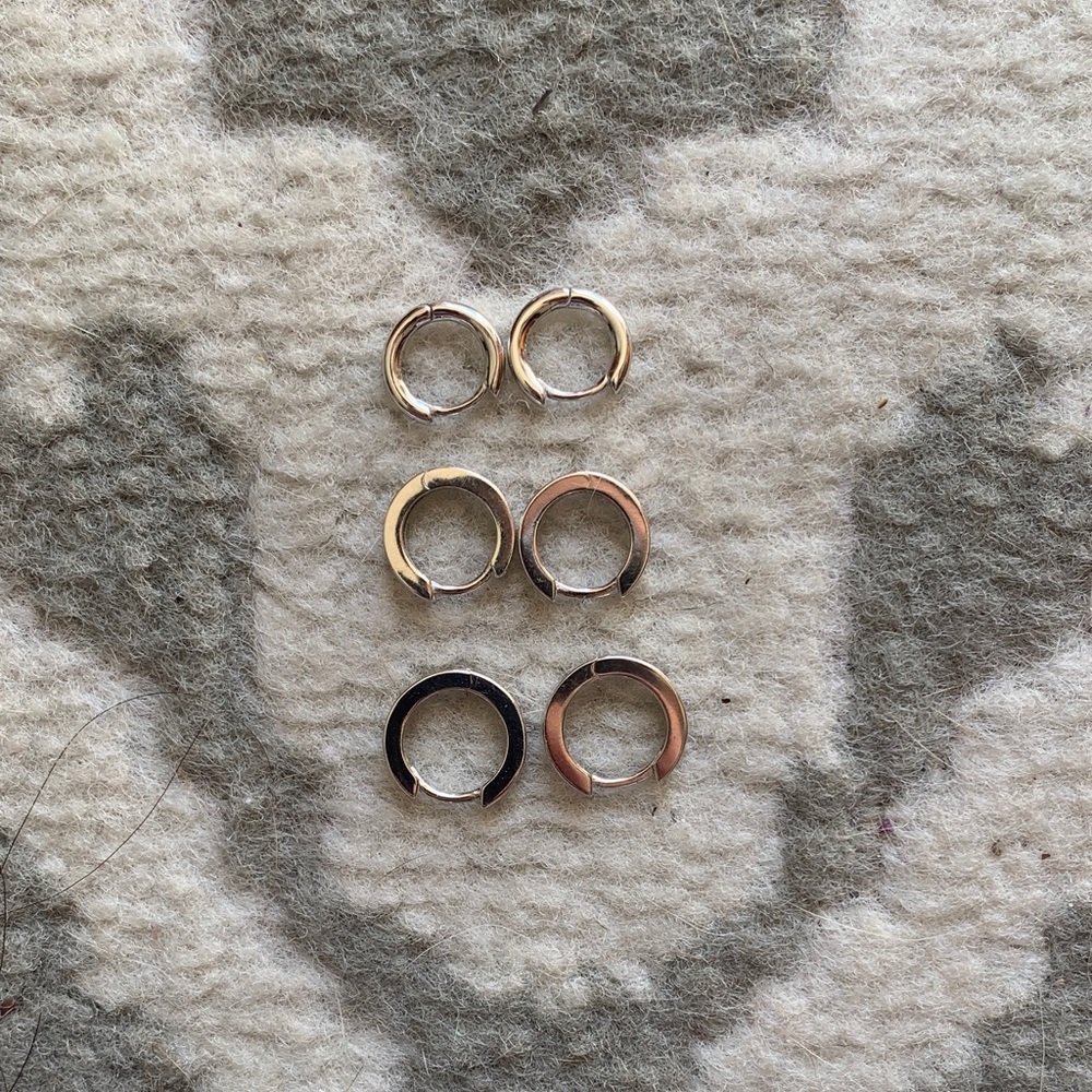 Lot of sterling silver Huggies